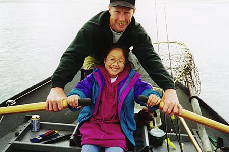 Alaska Fishing, Girl Rowing